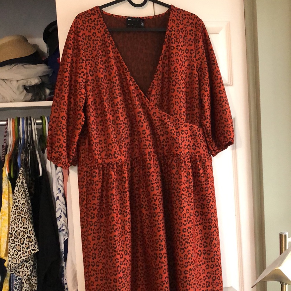 ASOS Curve Wrap Front Midi Dress - Picture 5 of 7